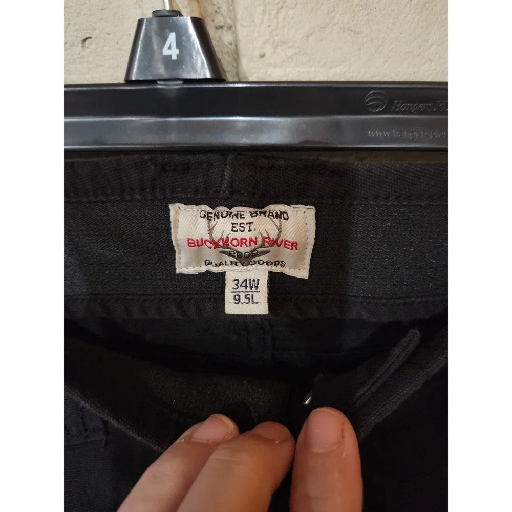 Buckhorn River Mens Black Utility Carpenter Shorts